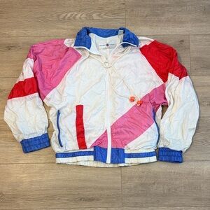 Vintage 90s Windbreaker Track Jacket Zip-Up Good Condition PM